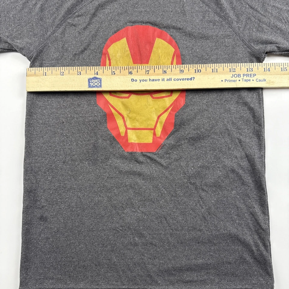 Under Armour T-shirt Iron Man Face Graphic Boys Sz YXS Loose Heat Gear Marvel - Image 3 of 4