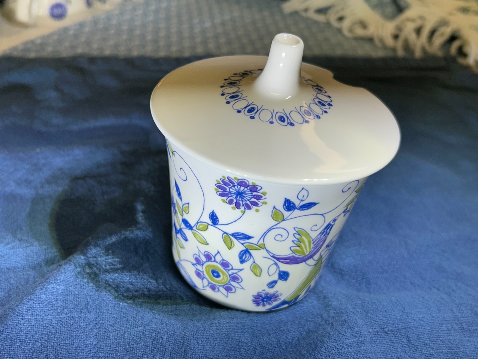 Vintage Figgjo Flint Turi-Design Norway Sugar Bowl With Lid (NO cracks or Chips