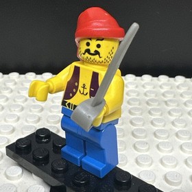 LEGO Pirate Minifigure Anchor Dark Purple Vest Red Bandana pi013 6290 6281 6289