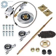 Chian Disc 29" 32" 44" Go Kart Rear Live Axle Kit Sprocket Hub Brake Assembly