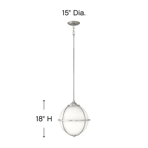 Hinkley Lighting 4744 Nickel Odeon 3-Light 15"W Pendant - Picture 9 of 9