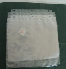 Photos Page Protectors, 12 pc, 3 hole Plastic Clear Photo Hold 3 photo 6x4