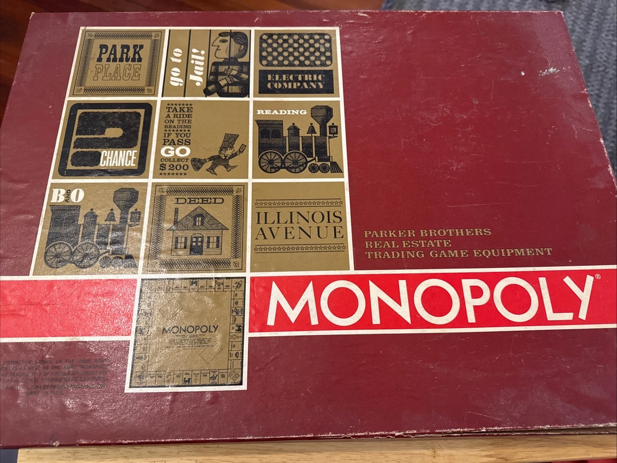 Monopoly Board 1964 Vintage Manufacture Board & Traditional Games
