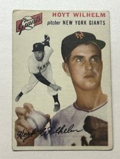 1954 Topps Hoyt Wilhelm #36 New York Giants HOF Vintage Baseball Card
