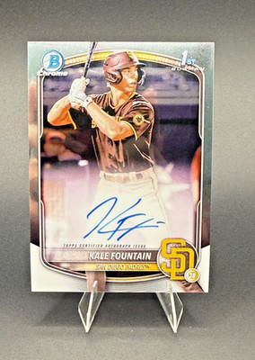 2025 Bowman Chrome Prospect Kale Fountain #CPA-KFO 1st Bowman Auto (AU) Padres