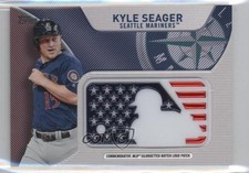 2017 Topps MLB Independence Day Silhouetted Batter Logo Kyle Seager Patch 0a1