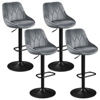 Barhocker-Set 61,5 Cm – 83 Cm Polsterhocker Mit Drehbarer SitzfläChe Sitzhocker