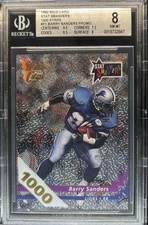 Wild Card 1992 Stat Smashers 1000 Stripe Barry Sanders #P-1 Promo Insert BGS 8