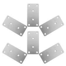 6 Pcs Furniture Corner Connectors Cabinet Flat Brackets Support Plate