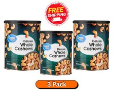 3 Pack - Great Value Deluxe Whole Cashews, Salted, 16 oz - Free Shipping