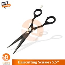 Barber Haircutting Scissors 5.5'' Beard Moustache Hair Trimming Shears Black
