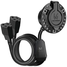 15 Amp RV Power Connection Kit 125V with Two Integrated 20” Cables Included