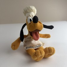Disney Chef Pluto Goofy's Kitchen Apron Plush Stuffed Animal 10.25" Vintage