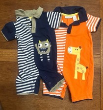 Pair Of First Impressions Baby Boy 3-6 Month Rompers Manufactured 2016