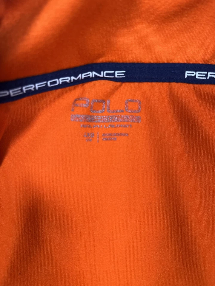 Pulôver Polo Sport Masculino 4X Grande Laranja Performance Quarto Zíper Manga Longa Top - Imagem 3 de 4