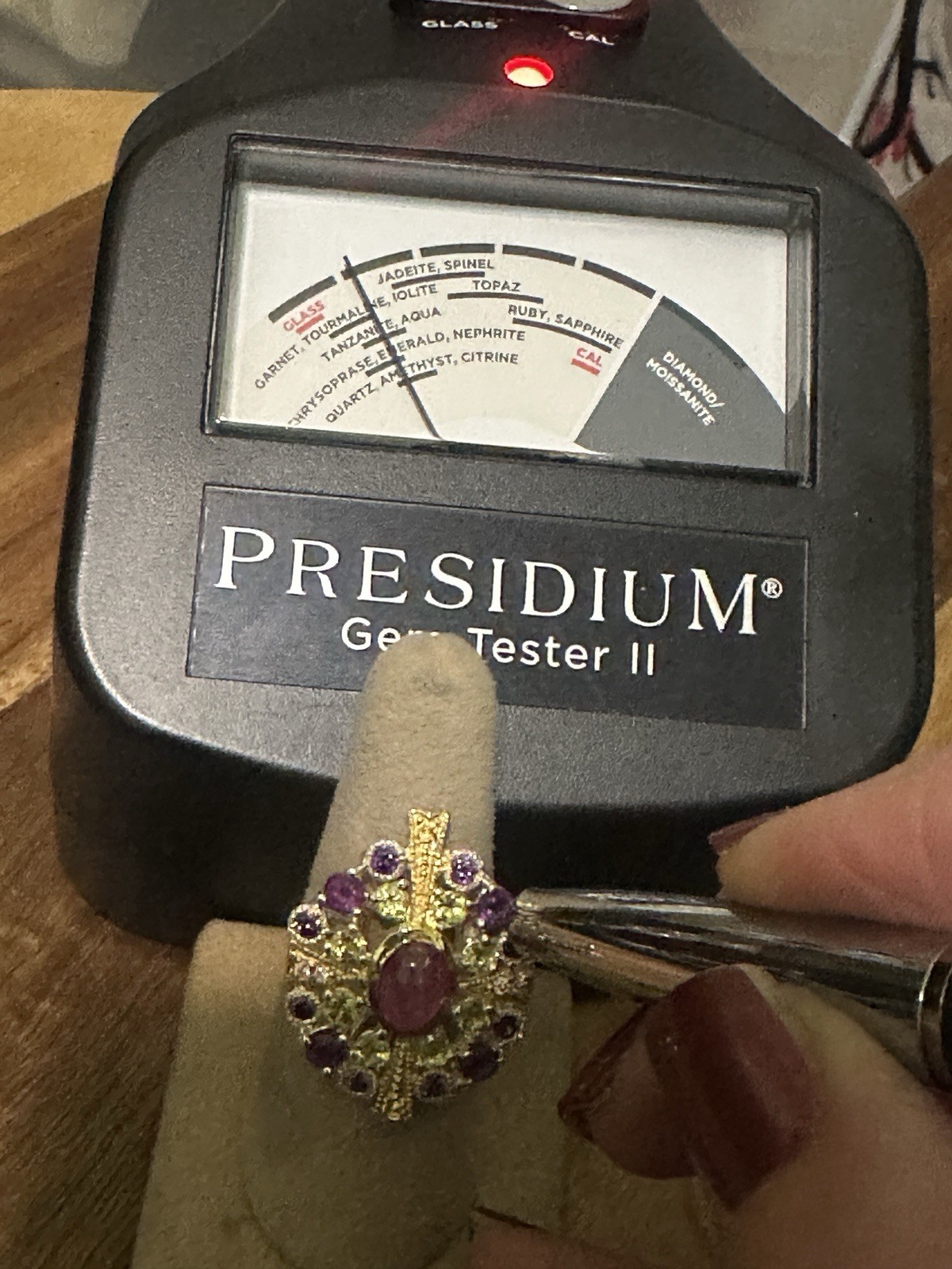 925 Sterling Silver Ring Ruby Amethyst Peridot Ge… - image 4