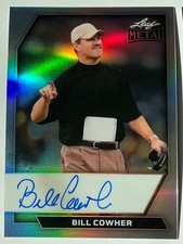 2026 Leaf Metal Bill Cowher Auto Autograph Prismatic Silver On Card #d 8/10
