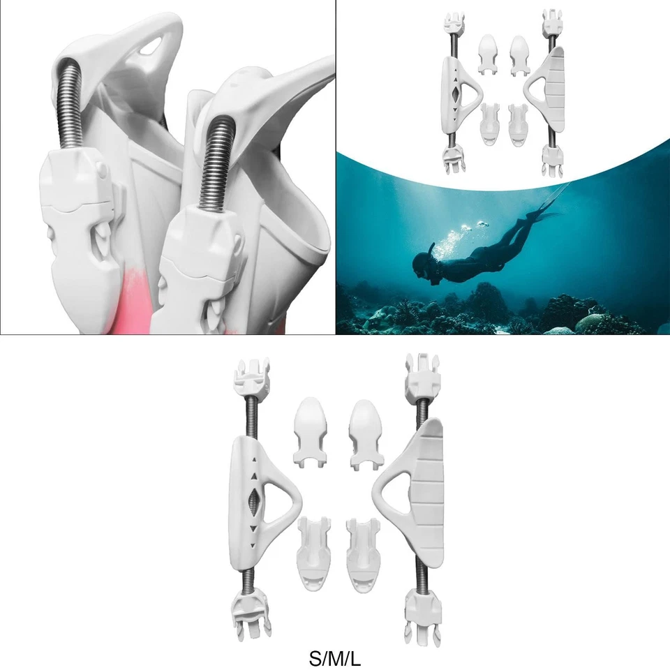 2 Pieces Diving Fin Straps Accessories Diving Parts Stainless Steel Spring - Bild 2 von 2