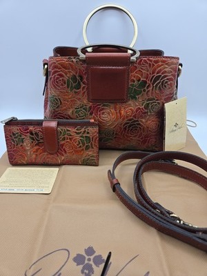 PATRICIA NASH ''Empoli'' Shoulder Bag/Top-handle/Glazed Burnished/Pre-owned/Wallet