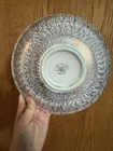 Vintage MCM Stangl Pottery 22k Gold Turquoise Green Round Bowl 3229 9" Red Clay