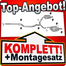 Auspuff für OPEL VECTRA C 2.0 Schrägheck Stufenheck CHROM Endrohr Auspuffanlage