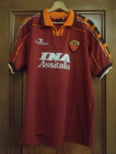 Maglia calcio originale Diadora As Roma taglia XL Francesco Totti 1998 - 99 - Foto 6 di 8