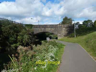 Photo 12x8 Bridge to Cwmbran Retail Park over Monmouthshire and Brecon Can c2021