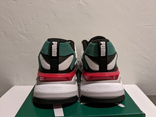Puma RS-Fast Mix White Black Red Green 375641 01 Men's Shoe Size 12 - Picture 3 of 9