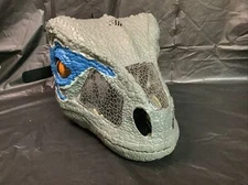 Jurassic World 2017 Mattel Chomp 'n Roar Mask Velociraptor Blue Mask Sound Works
