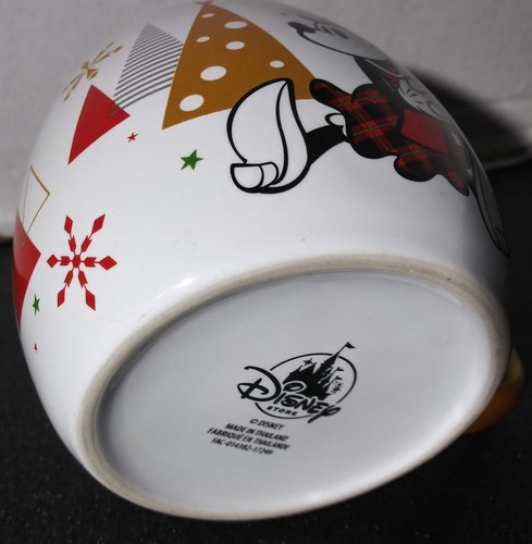 Disney Store Minnie & Mickey Mouse Retro Christmas Trees & Snowflakes Coffee Mug - Picture 12 of 13