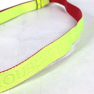 Christian Louboutin logo Buckle Accessories belt Canvas yellow Unused Christian Louboutin logo Buckle Accessories belt Canvas  main image 4