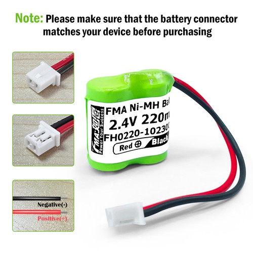 Model Plane Toy UVA PLC CNC Backup Power 2.4V 220mAh Ni-MH Rechargeable Battery - Picture 3 of 10