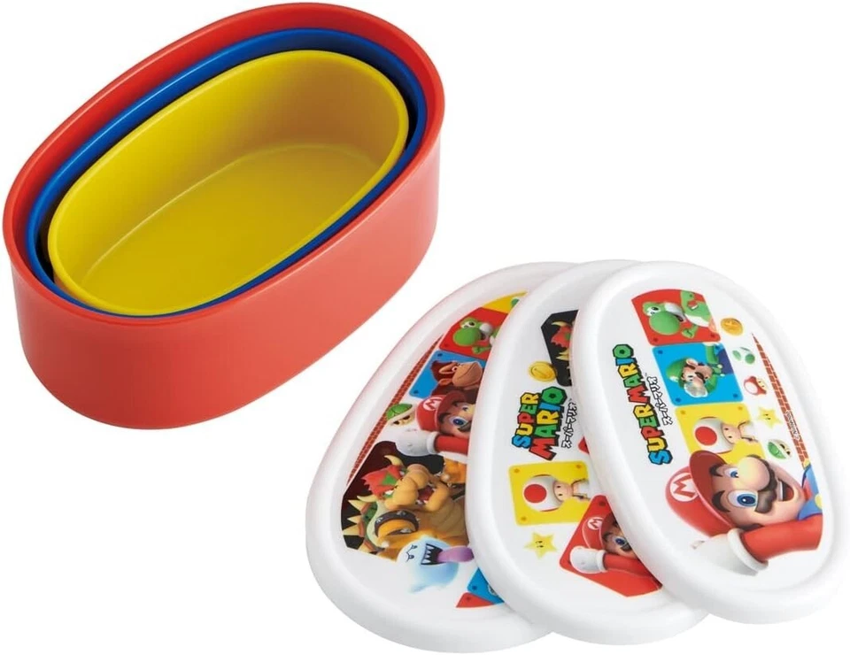 Caja Contenedor Sello Super Mario Caja Bento Lonchera 3 piezas 180 ml 280 ml 400 ml/Nueva Foto 2 de 4