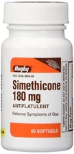 Rugby Ultra Strength Simethicone Gas Relief 180mg 240 Gelcaps for Adults