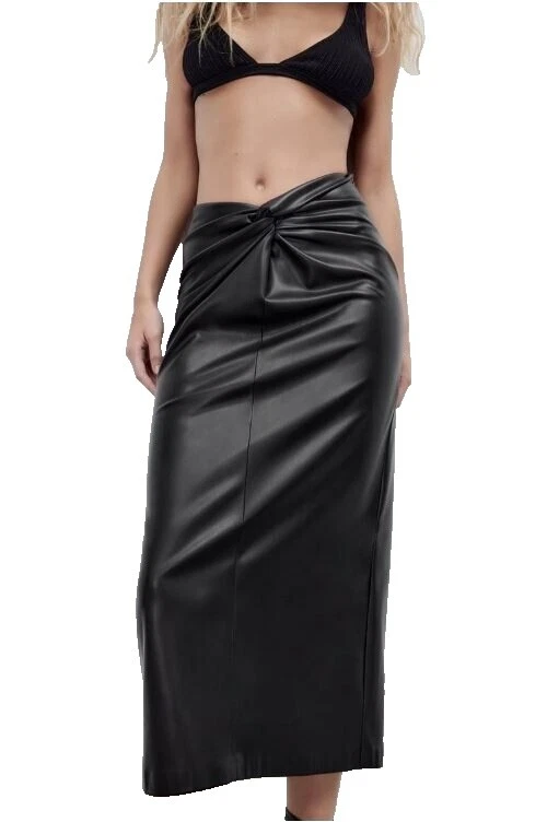 Zara Faux Leather Straight & Pencil Skirts for Women