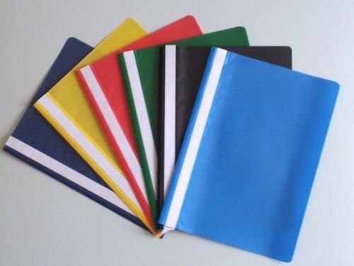 A4 Report Files Clear Front Assorted Colours Presentation Project Folder Pack 25