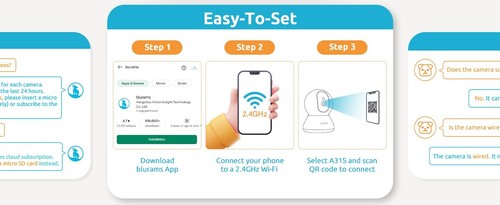 Blurams Security Camera Bundle (Qty. 2) A31S Flare 2K Indoor Pet Child Monitor - Picture 21 of 23