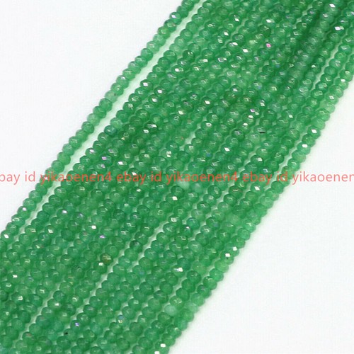 Faceted 2x4mm Genuine Natural Rondelle Gemstone Abacus Loose Beads 15" Strand - Picture 16 of 29
