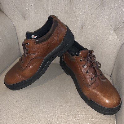 Red Wing Heritage 105 EH Oxford Brown Leather Shoes Size 13 D Made In USA