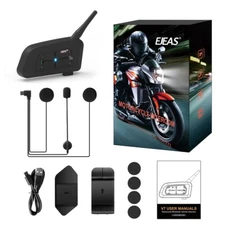 V7 Motorcycle Bluetooth Inteecom CVC Noise Reduction,3D Sound,Waterproof Headset