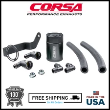 Corsa Aluminum Oil Catch Can w/ Bracket Fits 15-22 Dodge Challenger Charger 6.2L
