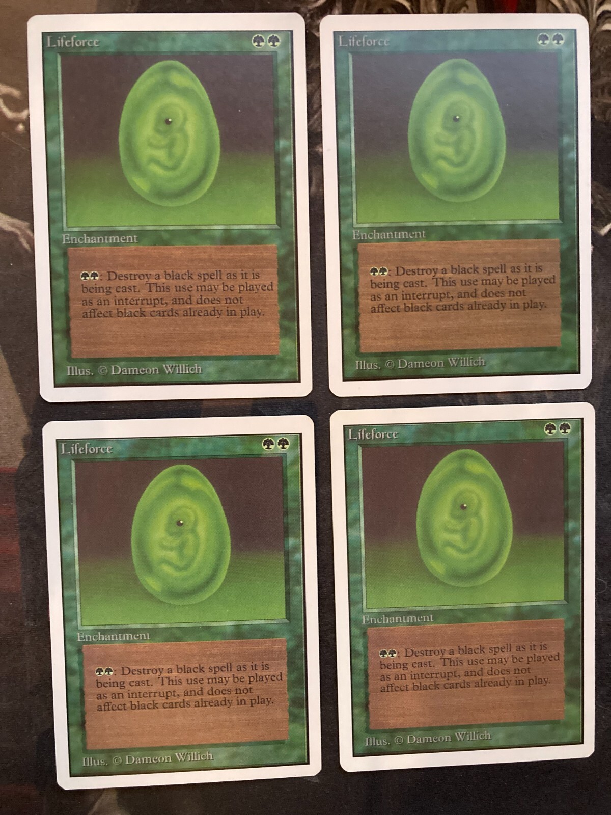 *** UNLIMITED Lifeforce  x4 *** NM Near Mint! - DUTY FREE - Magic MtG