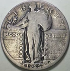 1926 - S  Standing Liberty Quarter -  ** F+ **