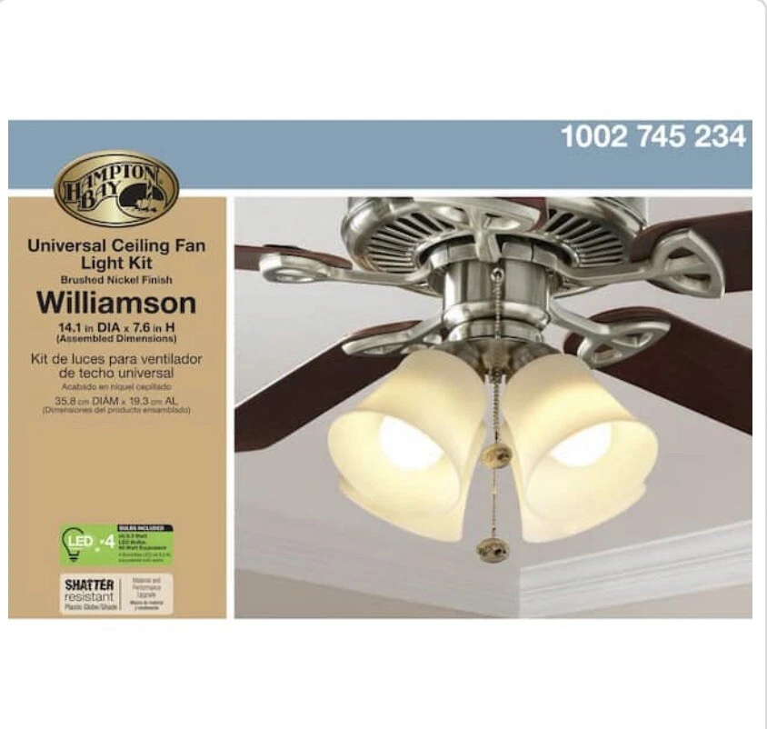 Hampton bay brushed nickel led flush mount outlet