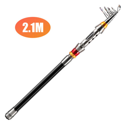 Telescopic Fishing Rod Spinning Fish Hand Tackle Sea Carbon Fiber Pole US Ship! - Picture 11 of 23