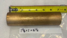 Sintered Bronze Oilite Cored Tube Stock 1 5/8” O.D. X 1” ID.  X 6-1/2" SCS-813-6