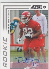 2012 Dontari Poe Score ROOKIE AUTO #327 - KC Chiefs Memphis Tigers RC