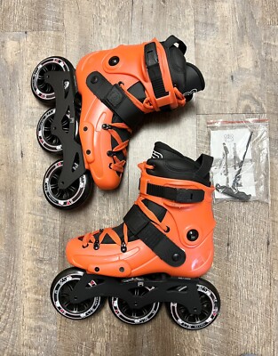 FR SKATES FRX 310 Orange Inline Freestyle SEBA Roller Triskate Size 7.5 Mens