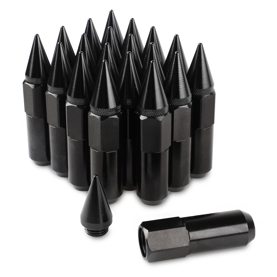 20 tuercas de afinador negras de 12 mm x 1,5 para carreras para Honda para Acura Chevrolet Foto 2 de 4