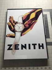 Zenith Vintage Luxury Watch Advertisement Reprint Poster Watch Framed 12x16